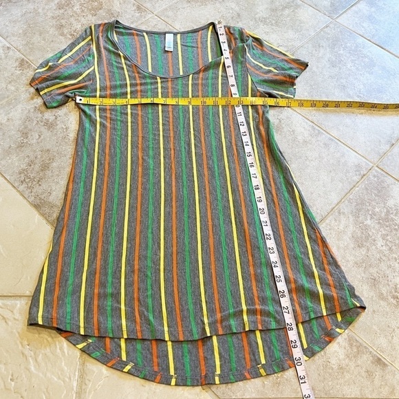🆕 Lularoe Irma striped scoop neck hi low pullover tunic top medium - Picture 3 of 6